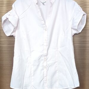 Harve Benard Soft White Short Sleeve Button-Down Shirt